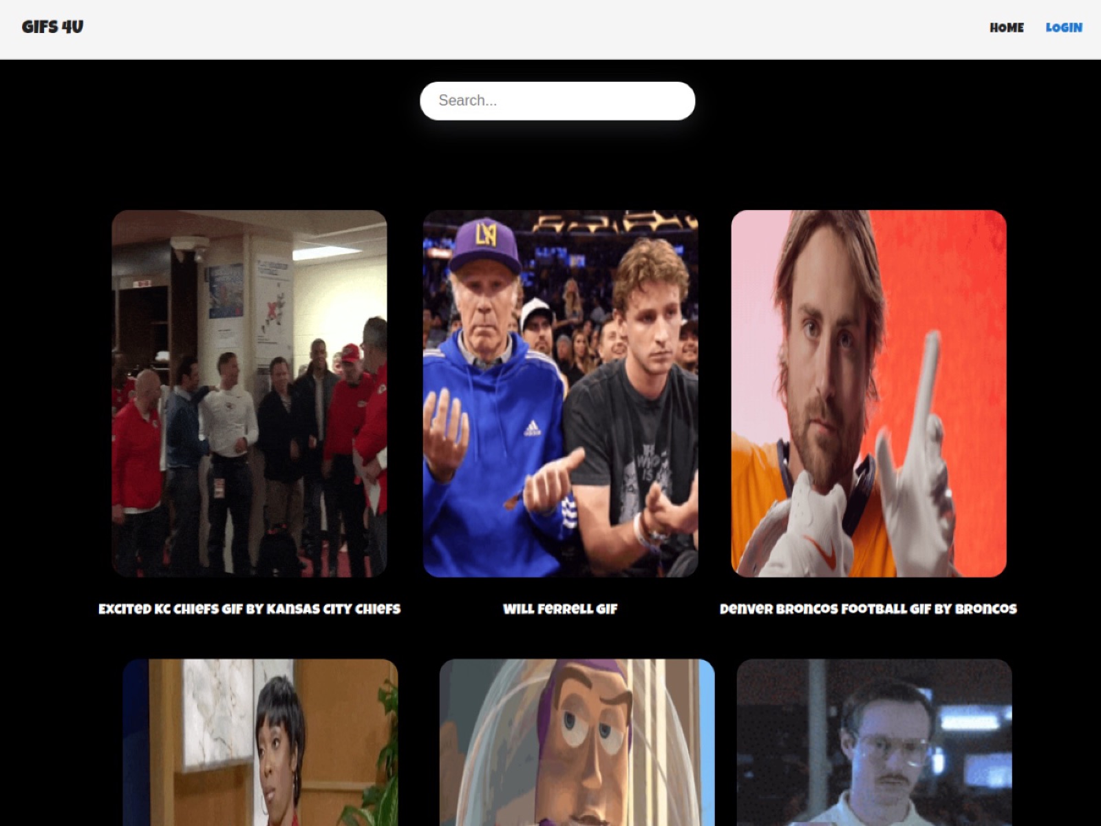 Gif 4 U. App para buscar y guardar GIFs.